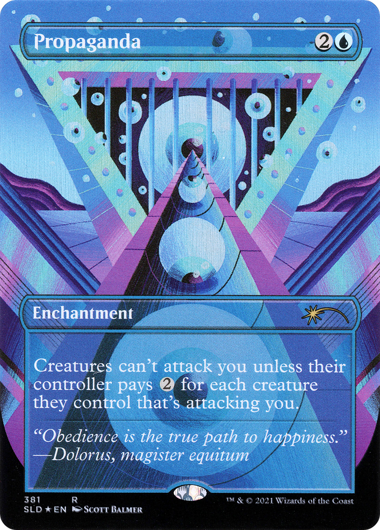 Propaganda // Propaganda (SLD-381) - Secret Lair Drop (Borderless) Foil - Premium MTG Single from Wizards of the Coast - Just $14.90! Shop now at Game Crave Tournament Store