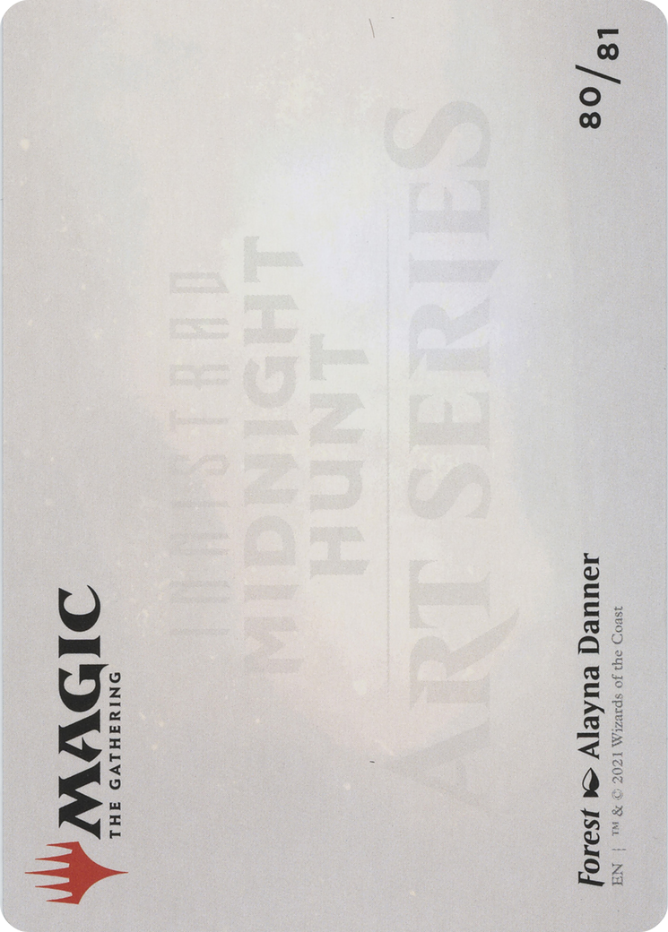 Forest // Forest (AMID-080) - Midnight Hunt Art Series (Borderless) Foil - Premium MTG Single from Wizards of the Coast - Just $0! Shop now at Game Crave Tournament Store