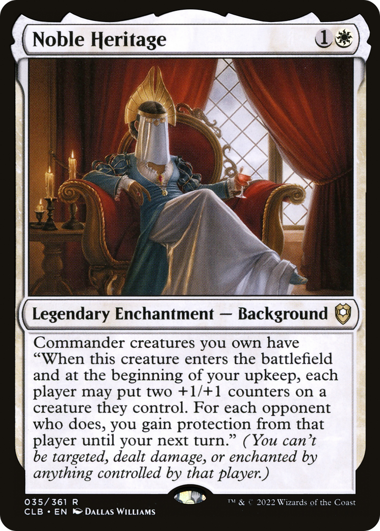 Noble Heritage (CLB-035) - Commander Legends: Battle for Baldur's Gate Foil - Premium MTG Single from Wizards of the Coast - Just $0.08! Shop now at Game Crave Tournament Store