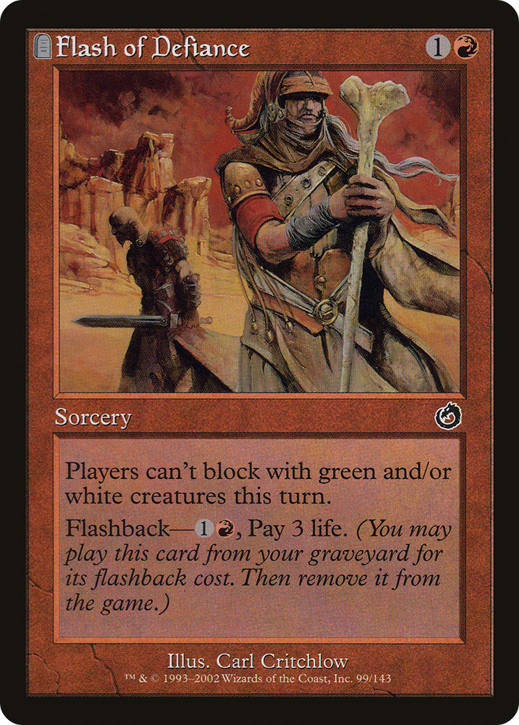 Flash of Defiance (TOR-099) - Torment: (tombstone) - Premium MTG Single from Wizards of the Coast - Just $0.08! Shop now at Game Crave Tournament Store