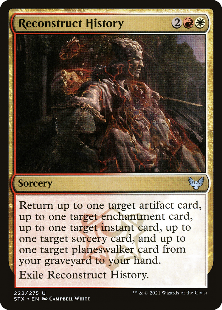 Reconstruct History (STX-222) - Strixhaven: School of Mages Foil - Premium MTG Single from Wizards of the Coast - Just $0.08! Shop now at Game Crave Tournament Store