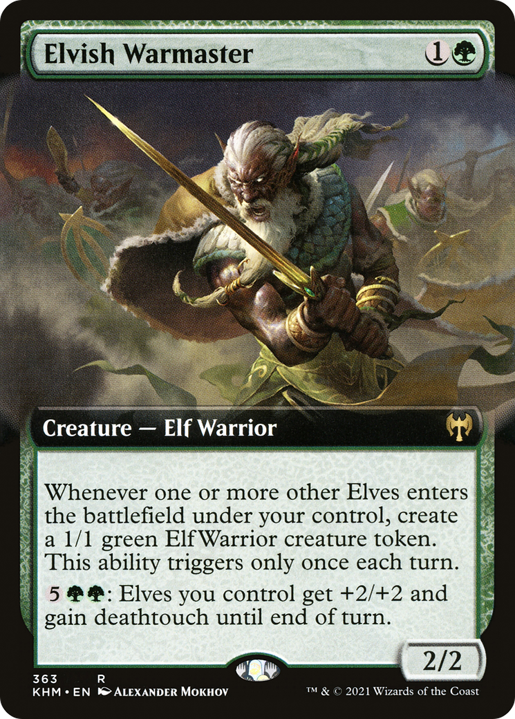 Elvish Warmaster (KHM-363) - Kaldheim: (Extended Art) - Premium MTG Single from Wizards of the Coast - Just $0.53! Shop now at Game Crave Tournament Store