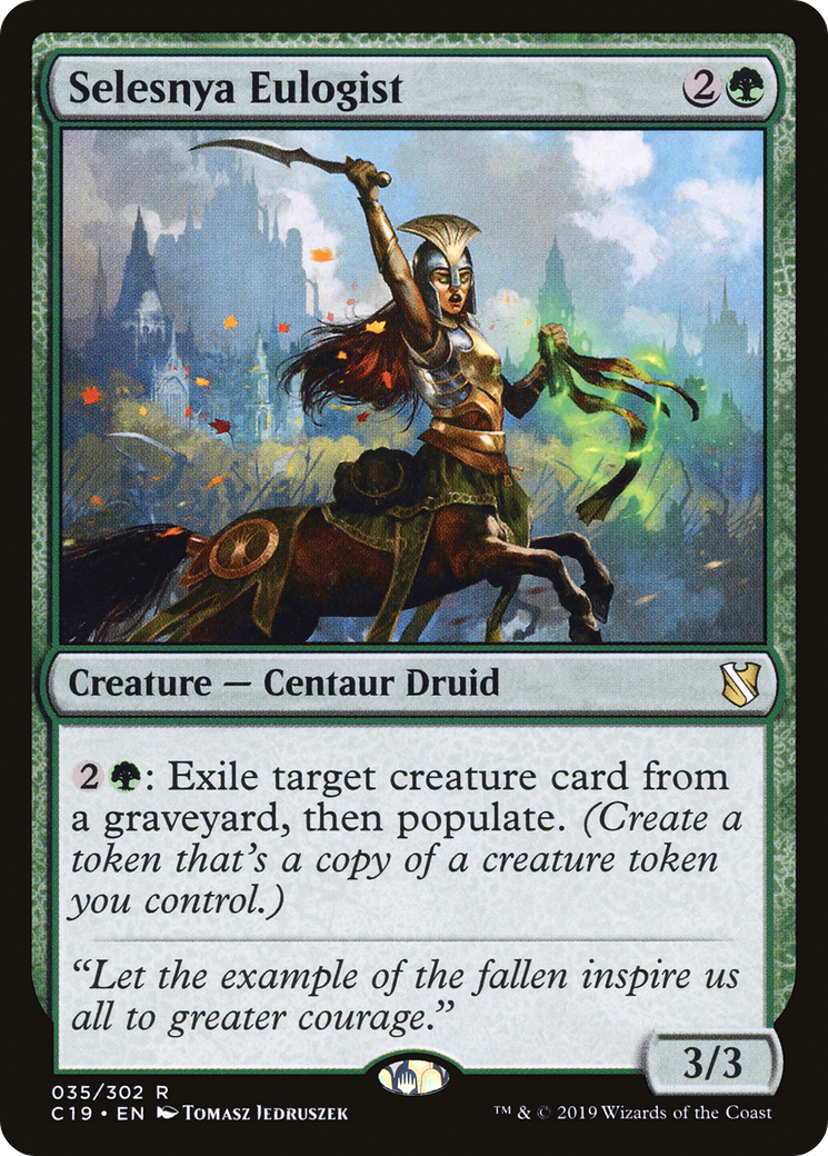 Selesnya Eulogist (C19-035) - Commander 2019 - Premium MTG Single from Wizards of the Coast - Just $0.08! Shop now at Game Crave Tournament Store