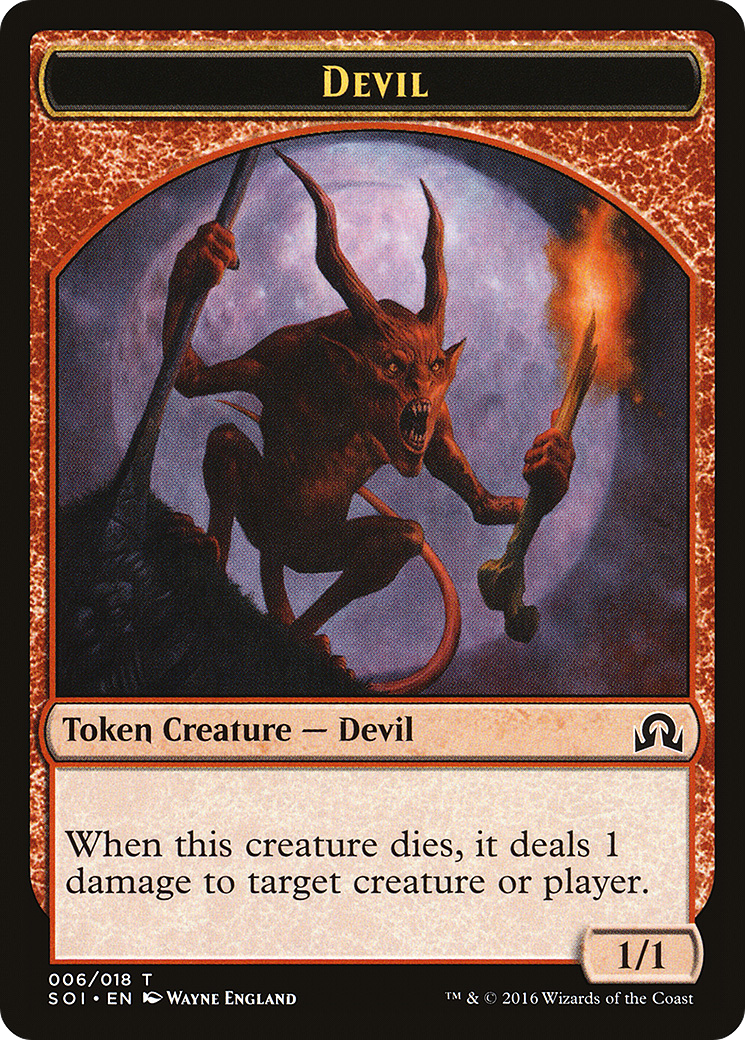 Devil (TSOI-006) - Shadows over Innistrad Tokens - Premium MTG Single from Wizards of the Coast - Just $0.08! Shop now at Game Crave Tournament Store