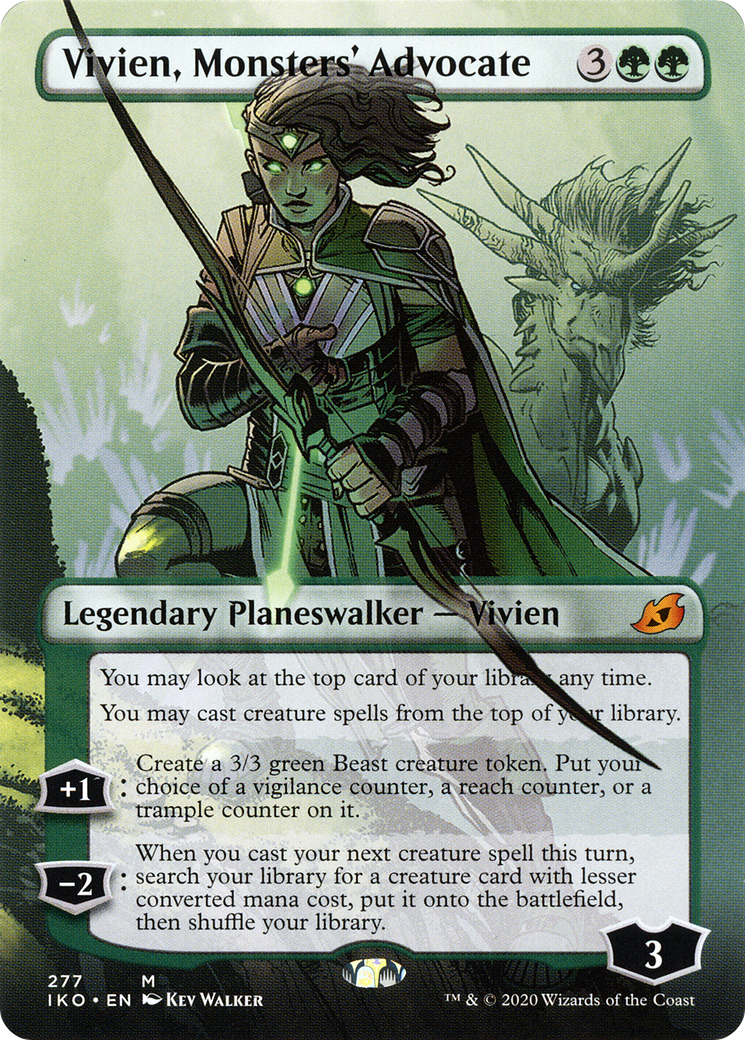 Vivien, Monsters' Advocate (IKO-277) - Ikoria: Lair of Behemoths (Borderless) - Premium MTG Single from Wizards of the Coast - Just $2.04! Shop now at Game Crave Tournament Store