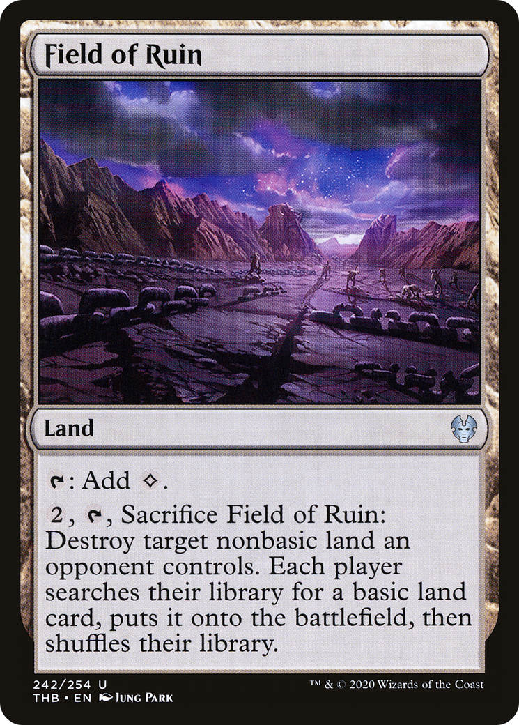 Field of Ruin (THB-242) - Theros Beyond Death Foil - Premium MTG Single from Wizards of the Coast - Just $0.52! Shop now at Game Crave Tournament Store