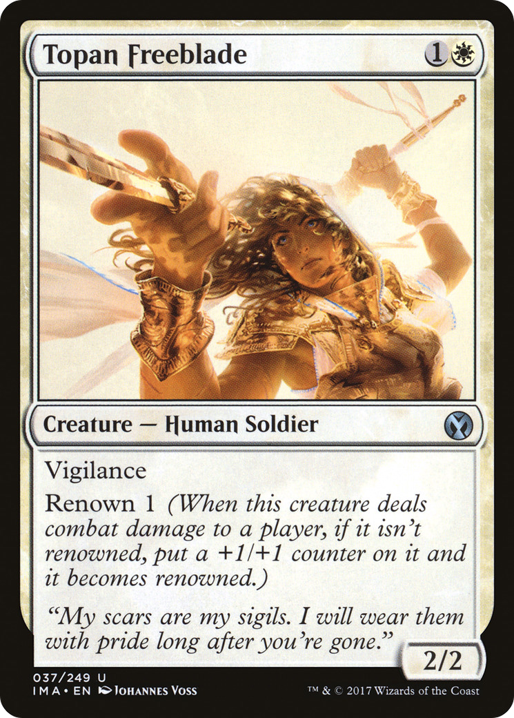 Topan Freeblade (IMA-037) - Iconic Masters Foil - Premium MTG Single from Wizards of the Coast - Just $0.08! Shop now at Game Crave Tournament Store