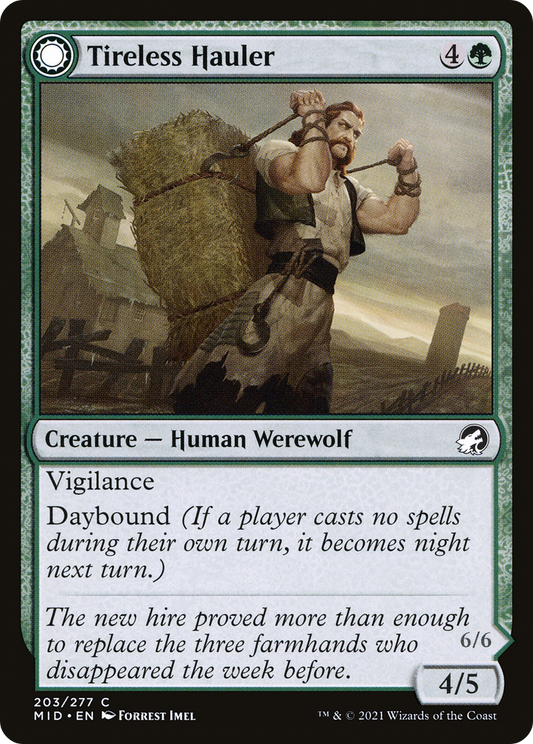 Tireless Hauler // Dire-Strain Brawler (MID-203) - Innistrad: Midnight Hunt: (Double Faced Transform) - Premium MTG Single from Wizards of the Coast - Just $0.08! Shop now at Game Crave Tournament Store