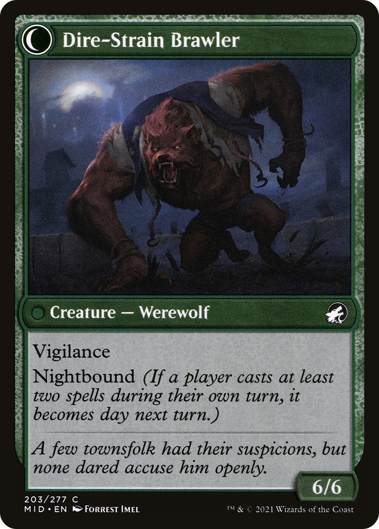 Tireless Hauler // Dire-Strain Brawler (MID-203) - Innistrad: Midnight Hunt: (Double Faced Transform) - Premium MTG Single from Wizards of the Coast - Just $0.08! Shop now at Game Crave Tournament Store