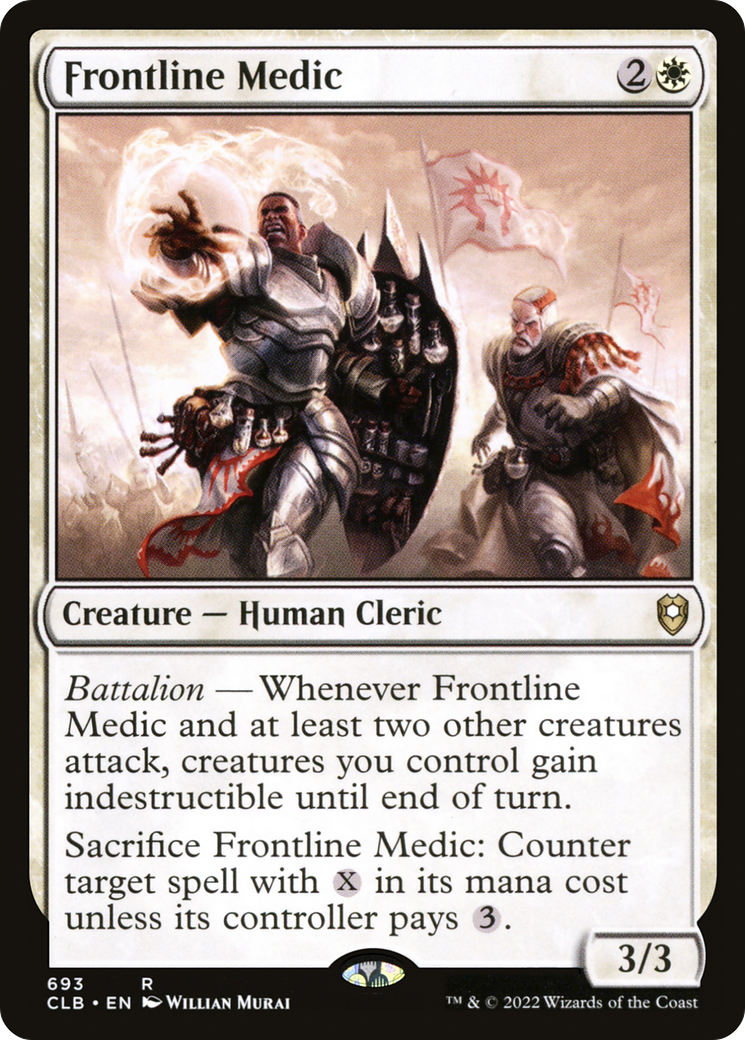 Frontline Medic (CLB-693) - Commander Legends: Battle for Baldur's Gate - Premium MTG Single from Wizards of the Coast - Just $0.08! Shop now at Game Crave Tournament Store