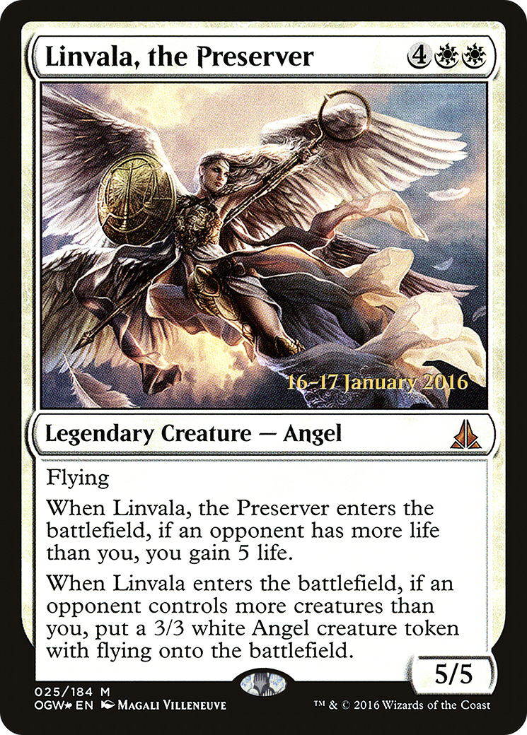 Linvala, the Preserver (POGW-25S) - Oath of the Gatewatch Promos Foil - Premium MTG Single from Wizards of the Coast - Just $7.49! Shop now at Game Crave Tournament Store