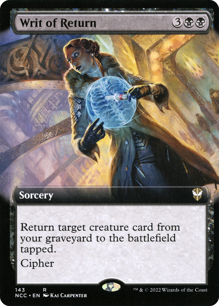 Writ of Return (NCC-143) - New Capenna Commander: (Extended Art) - Premium MTG Single from Wizards of the Coast - Just $0.09! Shop now at Game Crave Tournament Store