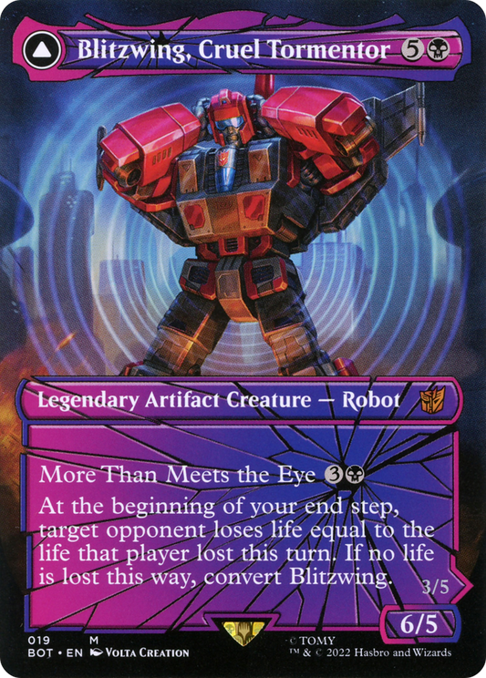 Blitzwing, Cruel Tormentor // Blitzwing, Adaptive Assailant (BOT-019) - Transformers: (convertdfc, shatteredglass) (Borderless) Foil - Premium MTG Single from Wizards of the Coast - Just $51.20! Shop now at Game Crave Tournament Store
