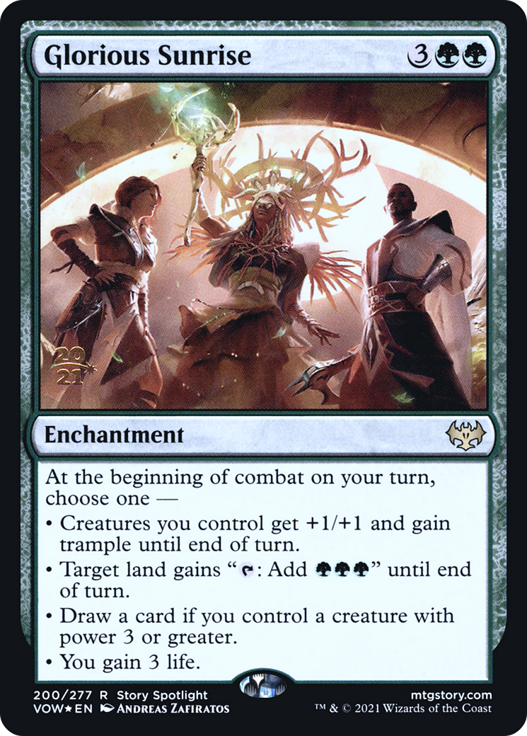 Glorious Sunrise (PVOW-200S) - Innistrad: Crimson Vow Promos Foil - Premium MTG Single from Wizards of the Coast - Just $0.50! Shop now at Game Crave Tournament Store