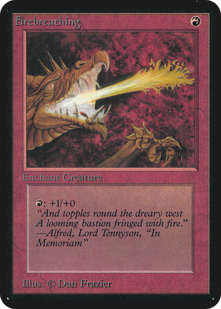 Firebreathing (LEA-150) - Limited Edition Alpha - Premium MTG Single from Wizards of the Coast - Just $10.53! Shop now at Game Crave Tournament Store