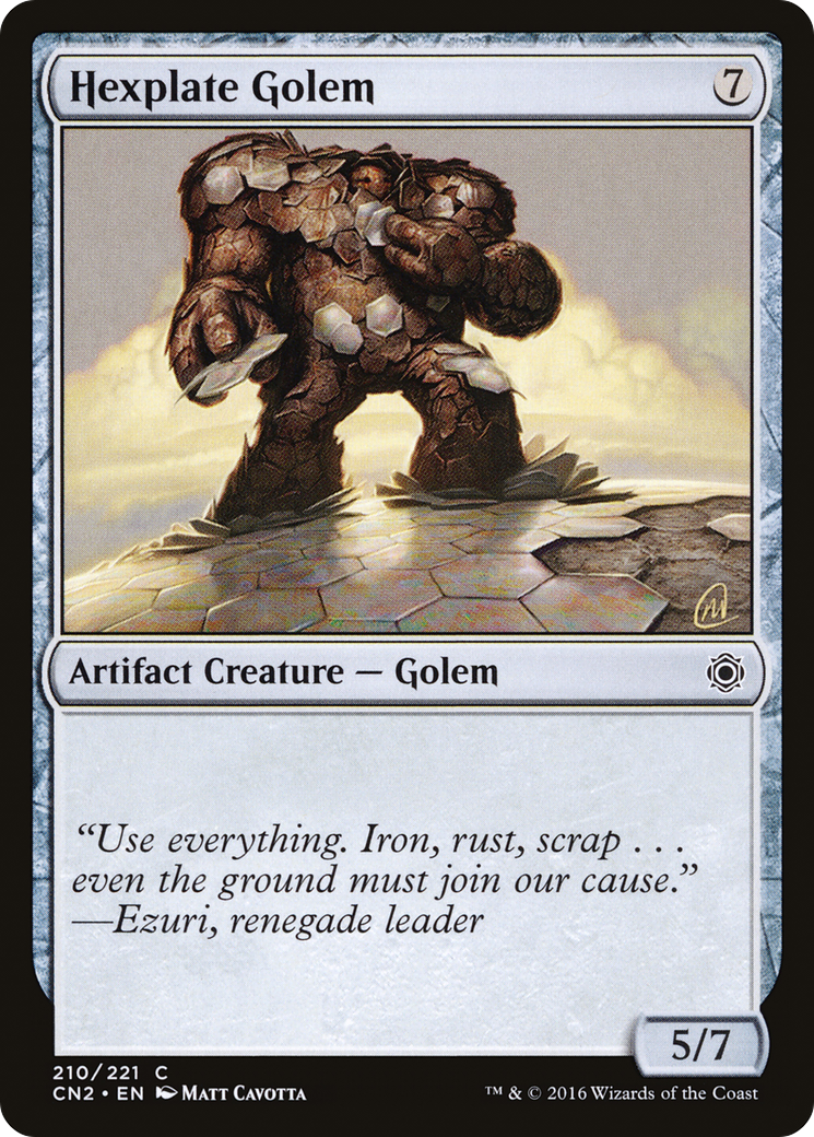 Hexplate Golem (CN2-210) - Conspiracy: Take the Crown - Premium MTG Single from Wizards of the Coast - Just $0.08! Shop now at Game Crave Tournament Store