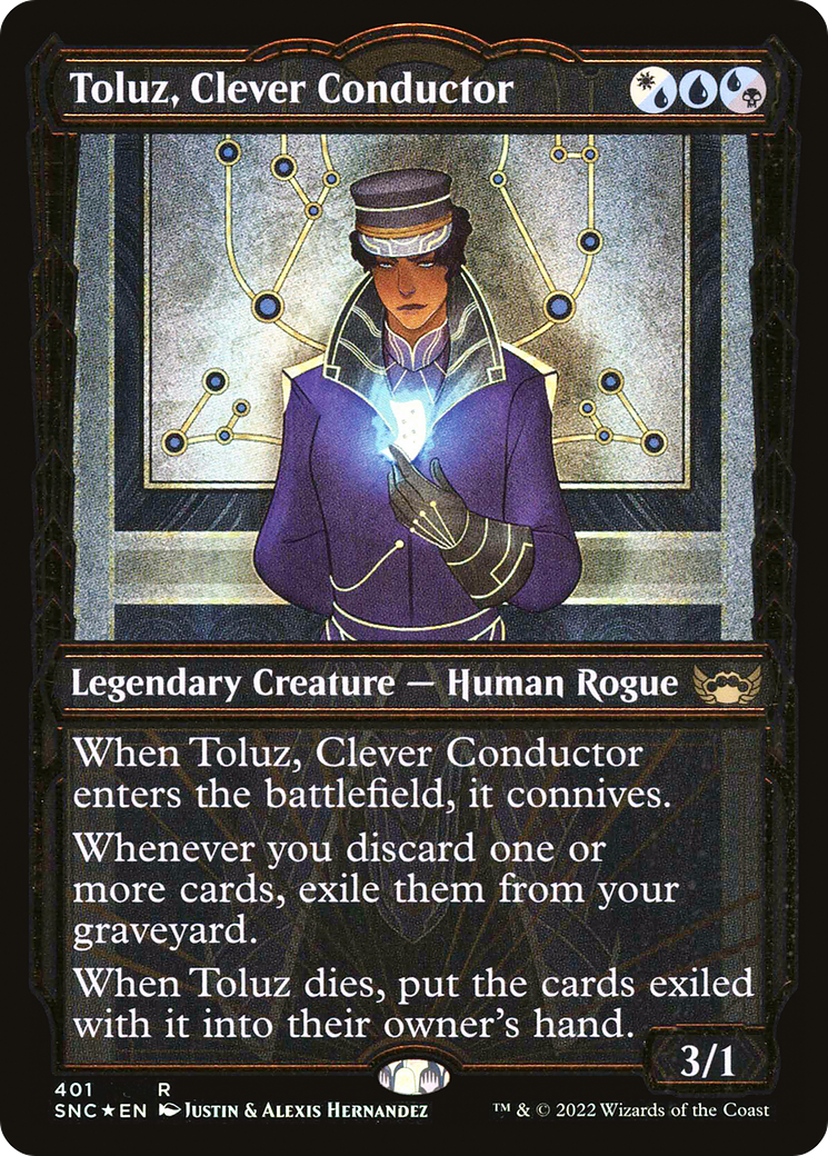 Toluz, Clever Conductor (SNC-401) - Streets of New Capenna: (Showcase) Foil - Premium MTG Single from Wizards of the Coast - Just $0.26! Shop now at Game Crave Tournament Store