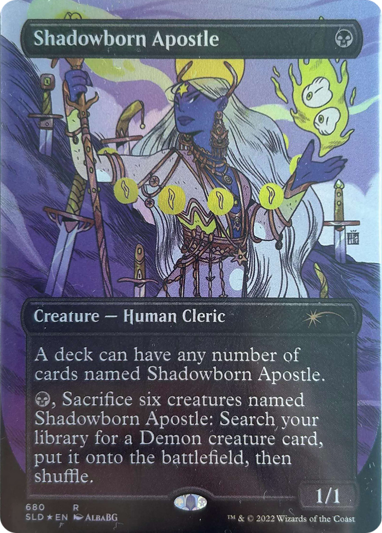 Shadowborn Apostle (SLD-680) - Secret Lair Drop: (Full Art) (Borderless) Foil - Premium MTG Single from Wizards of the Coast - Just $11.06! Shop now at Game Crave Tournament Store