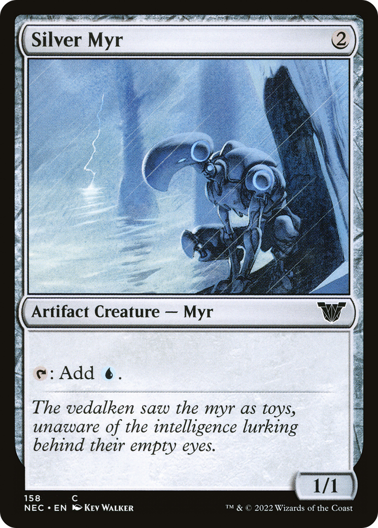 Silver Myr (NEC-158) - Neon Dynasty Commander - Premium MTG Single from Wizards of the Coast - Just $0.08! Shop now at Game Crave Tournament Store