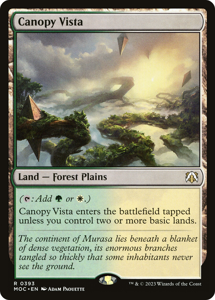 Canopy Vista (MOC-393) - March of the Machine Commander - Premium MTG Single from Wizards of the Coast - Just $0.08! Shop now at Game Crave Tournament Store