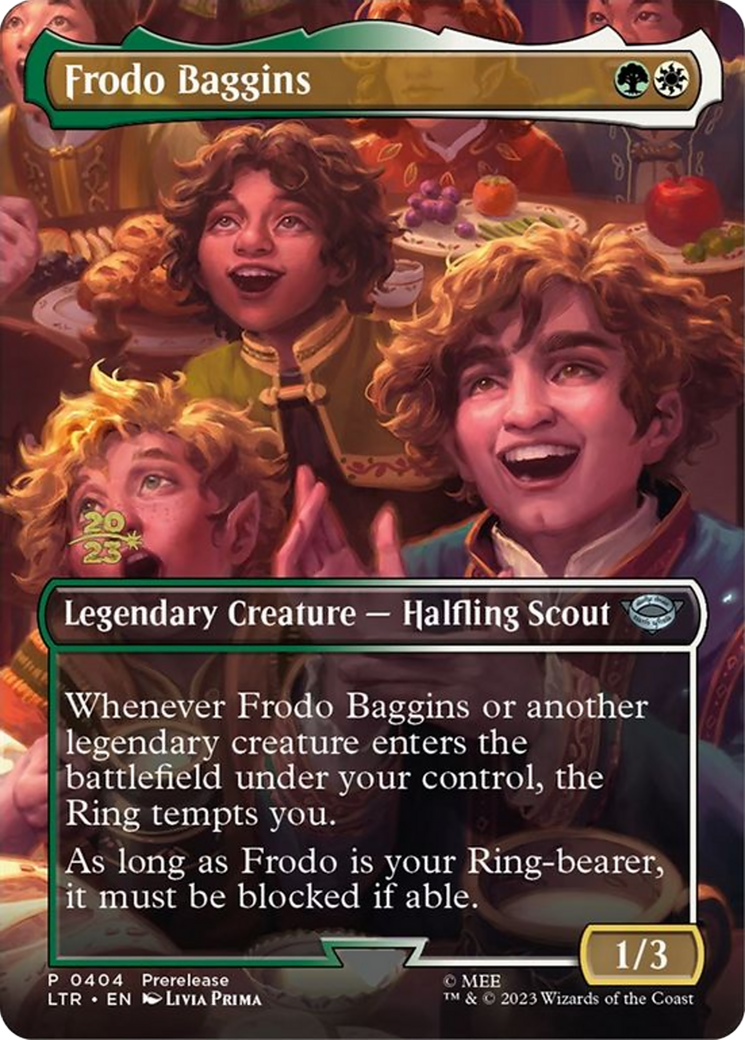 Frodo Baggins (PLTR-404) - Tales of Middle-earth Promos (Borderless) Foil - Premium MTG Single from Wizards of the Coast - Just $0.10! Shop now at Game Crave Tournament Store