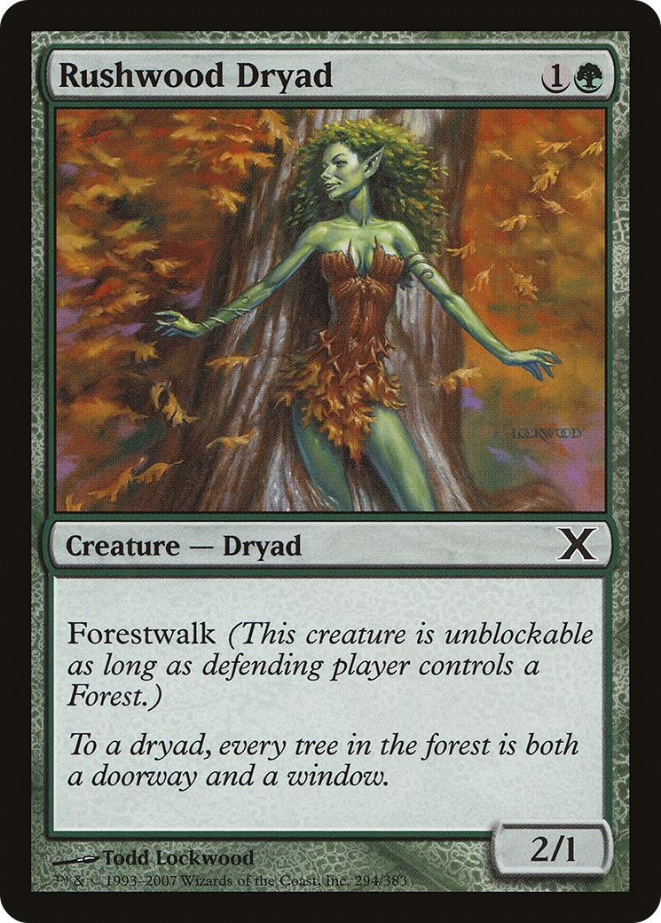 Rushwood Dryad (10E-294) - Tenth Edition - Premium MTG Single from Wizards of the Coast - Just $0.25! Shop now at Game Crave Tournament Store