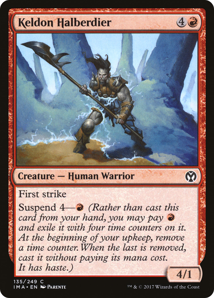 Keldon Halberdier (IMA-135) - Iconic Masters - Premium MTG Single from Wizards of the Coast - Just $0.25! Shop now at Game Crave Tournament Store