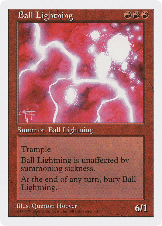Ball Lightning (5ED-210) - Fifth Edition - Premium MTG Single from Wizards of the Coast - Just $2.95! Shop now at Game Crave Tournament Store