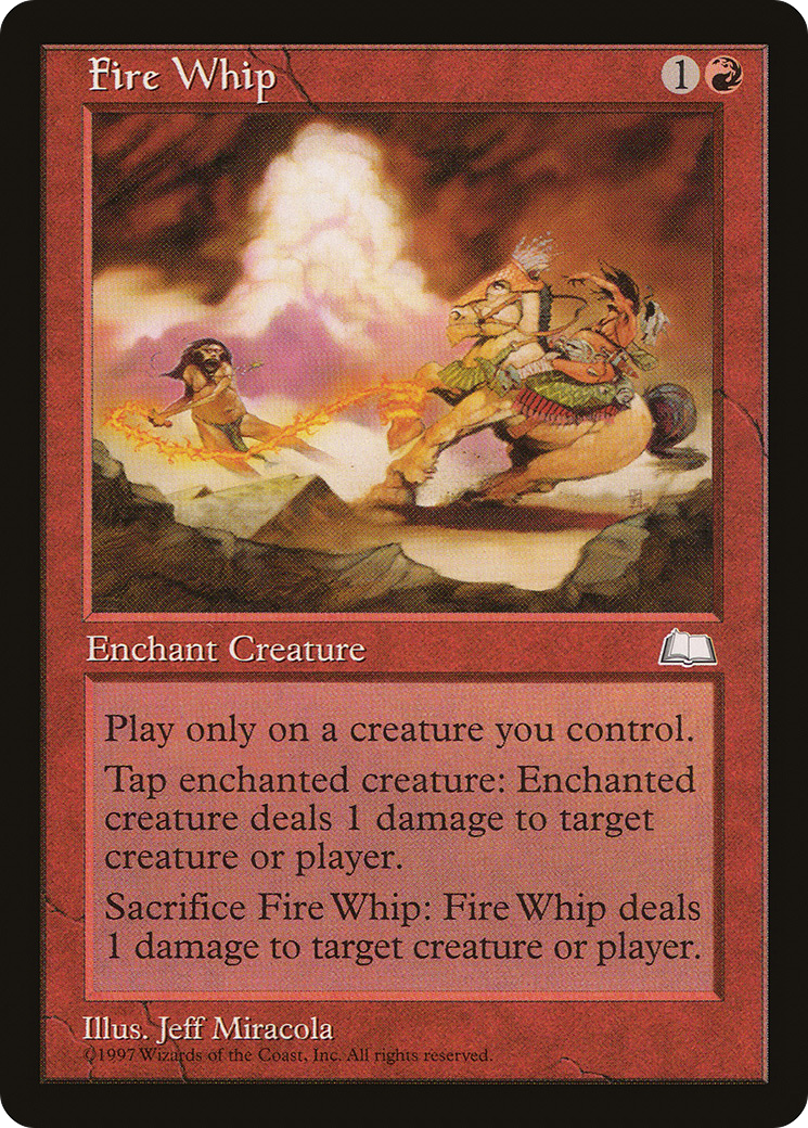 Fire Whip (WTH-100) - Weatherlight - Premium MTG Single from Wizards of the Coast - Just $0.25! Shop now at Game Crave Tournament Store