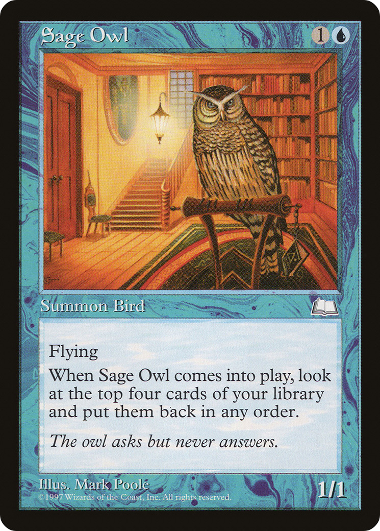 Sage Owl (WTH-052) - Weatherlight - Premium MTG Single from Wizards of the Coast - Just $0.24! Shop now at Game Crave Tournament Store