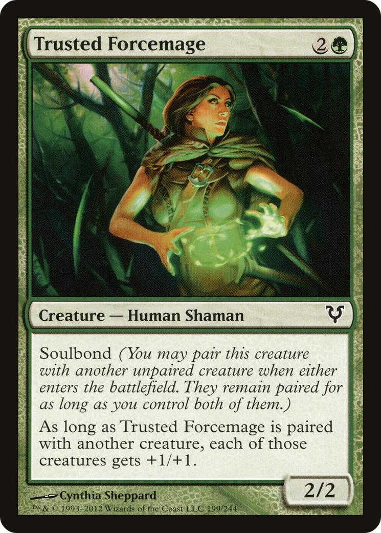 Trusted Forcemage (AVR-199) - Avacyn Restored Foil - Premium MTG Single from Wizards of the Coast - Just $0.25! Shop now at Game Crave Tournament Store