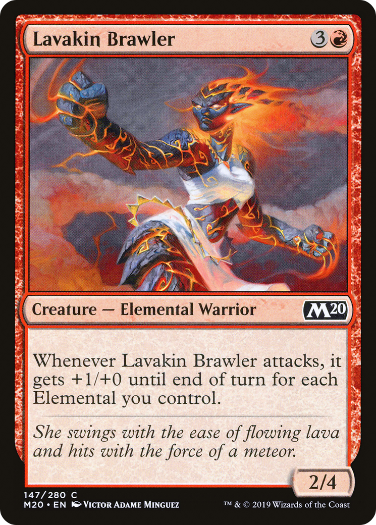 Lavakin Brawler (M20-147) - Core Set 2020 - Premium MTG Single from Wizards of the Coast - Just $0.08! Shop now at Game Crave Tournament Store