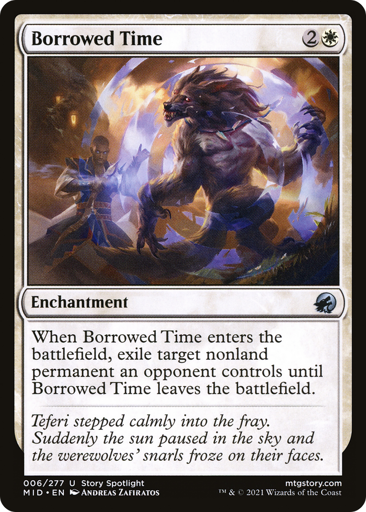 Borrowed Time (MID-006) - Innistrad: Midnight Hunt - Premium MTG Single from Wizards of the Coast - Just $0.08! Shop now at Game Crave Tournament Store