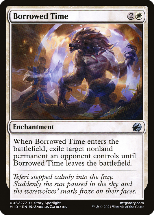 Borrowed Time (MID-006) - Innistrad: Midnight Hunt Foil - Premium MTG Single from Wizards of the Coast - Just $0.08! Shop now at Game Crave Tournament Store