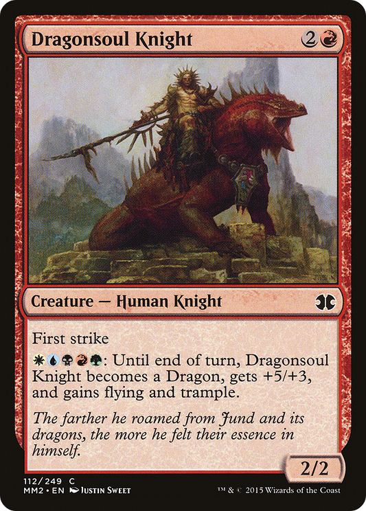 Dragonsoul Knight (MM2-112) - Modern Masters 2015 Foil - Premium MTG Single from Wizards of the Coast - Just $0.08! Shop now at Game Crave Tournament Store