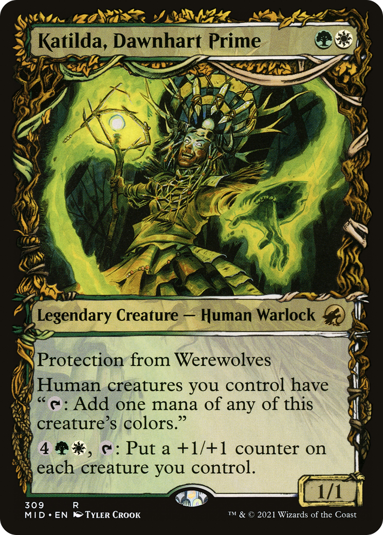 Katilda, Dawnhart Prime (MID-309) - Innistrad: Midnight Hunt: (Showcase) Foil - Premium MTG Single from Wizards of the Coast - Just $0.36! Shop now at Game Crave Tournament Store