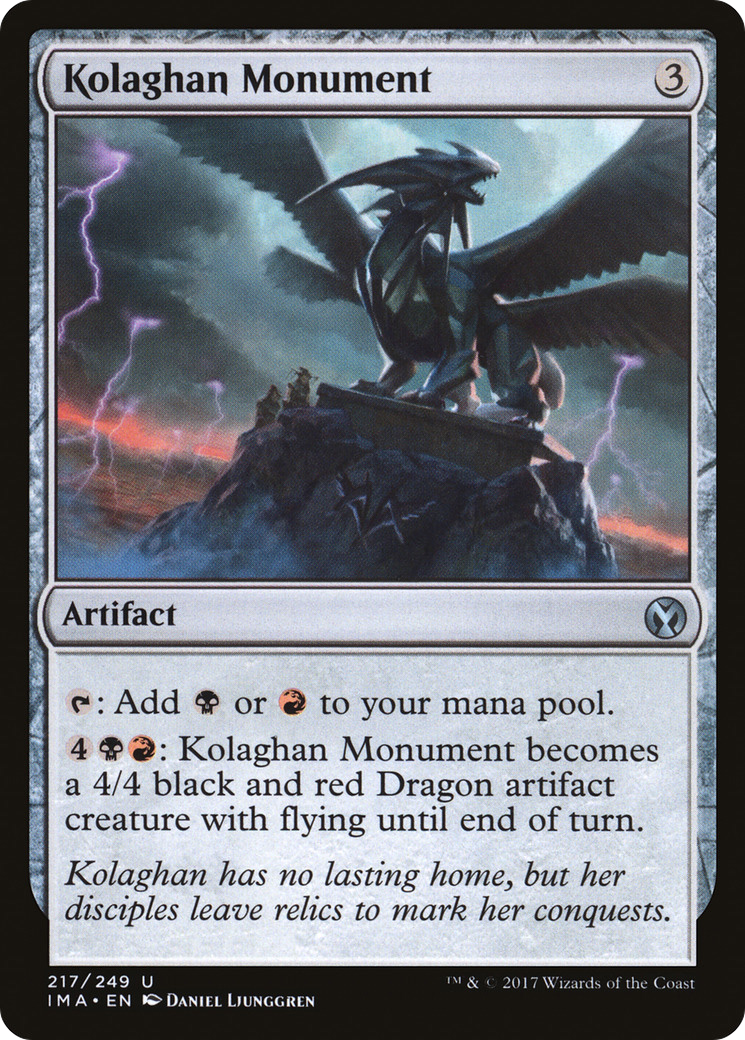 Kolaghan Monument (IMA-217) - Iconic Masters - Premium MTG Single from Wizards of the Coast - Just $0.08! Shop now at Game Crave Tournament Store