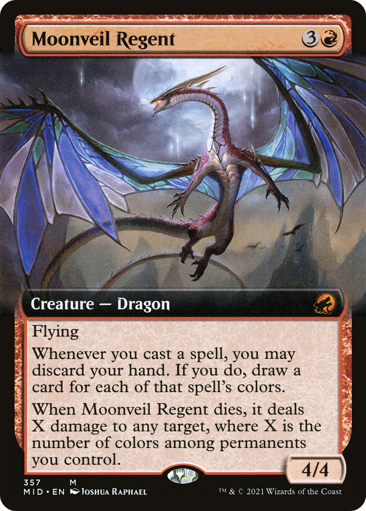 Moonveil Regent (MID-357) - Innistrad: Midnight Hunt: (Extended Art) Foil - Premium MTG Single from Wizards of the Coast - Just $0.20! Shop now at Game Crave Tournament Store