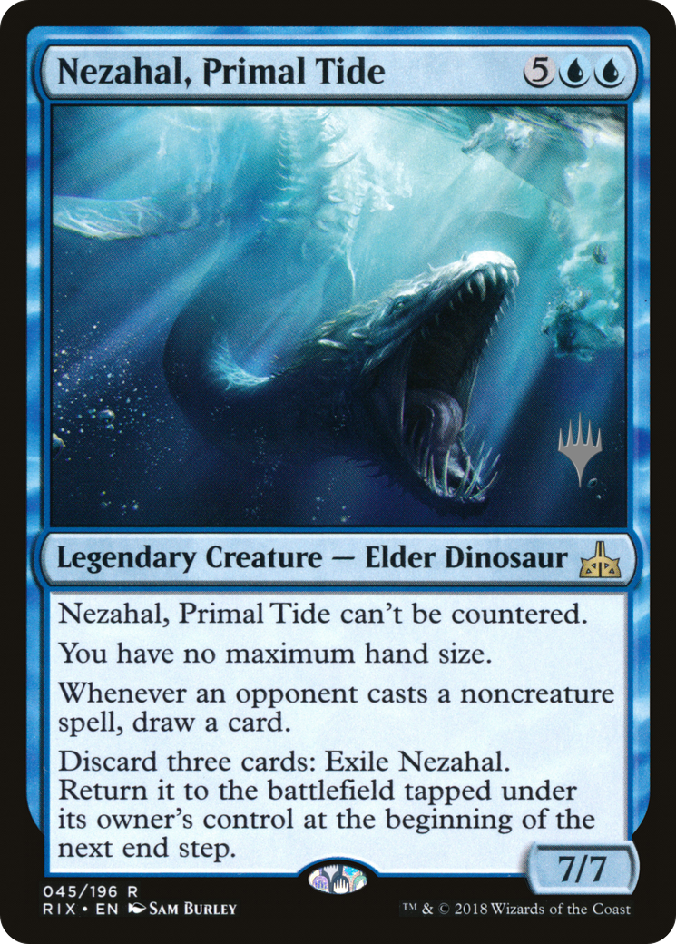 Nezahal, Primal Tide (PRIX-45P) - Rivals of Ixalan Promos - Premium MTG Single from Wizards of the Coast - Just $2.65! Shop now at Game Crave Tournament Store