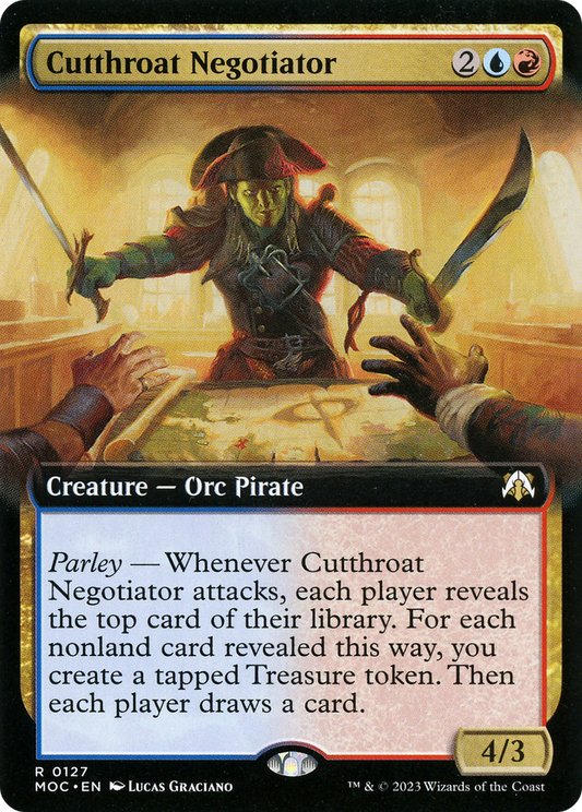 Cutthroat Negotiator (MOC-127) - March of the Machine Commander: (Extended Art) - Premium MTG Single from Wizards of the Coast - Just $0.09! Shop now at Game Crave Tournament Store