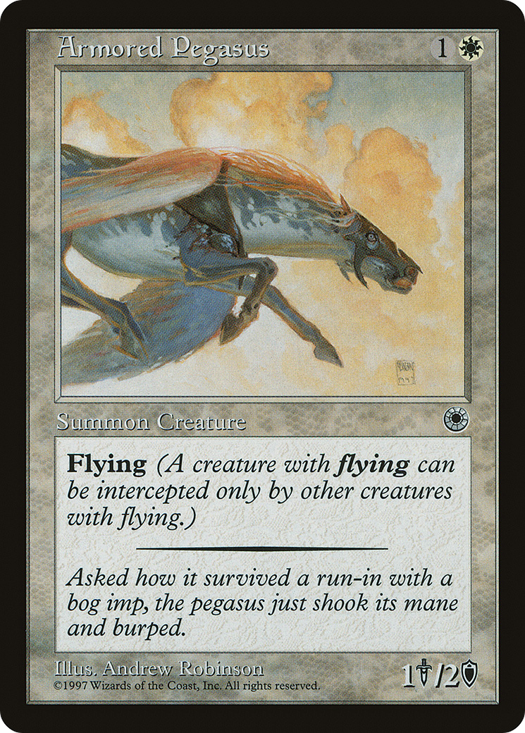 Armored Pegasus (POR-06D) - Portal - Premium MTG Single from Wizards of the Coast - Just $0.39! Shop now at Game Crave Tournament Store