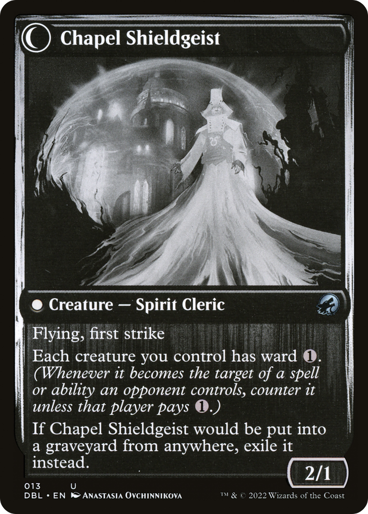 Chaplain of Alms // Chapel Shieldgeist (DBL-013) - Innistrad: Double Feature: (Double Faced Transform) - Premium MTG Single from Wizards of the Coast - Just $0.08! Shop now at Game Crave Tournament Store