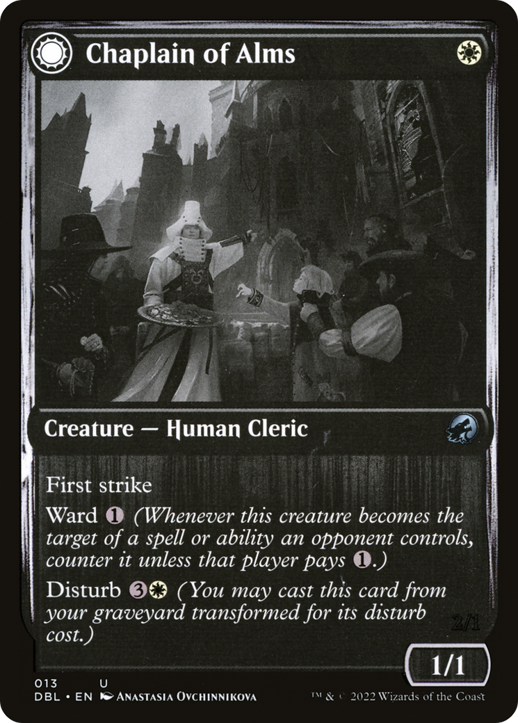 Chaplain of Alms // Chapel Shieldgeist (DBL-013) - Innistrad: Double Feature: (Double Faced Transform) Foil - Premium MTG Single from Wizards of the Coast - Just $0.19! Shop now at Game Crave Tournament Store