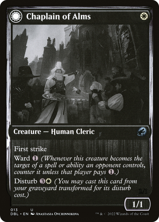 Chaplain of Alms // Chapel Shieldgeist (DBL-013) - Innistrad: Double Feature: (Double Faced Transform) Foil - Premium MTG Single from Wizards of the Coast - Just $0.19! Shop now at Game Crave Tournament Store