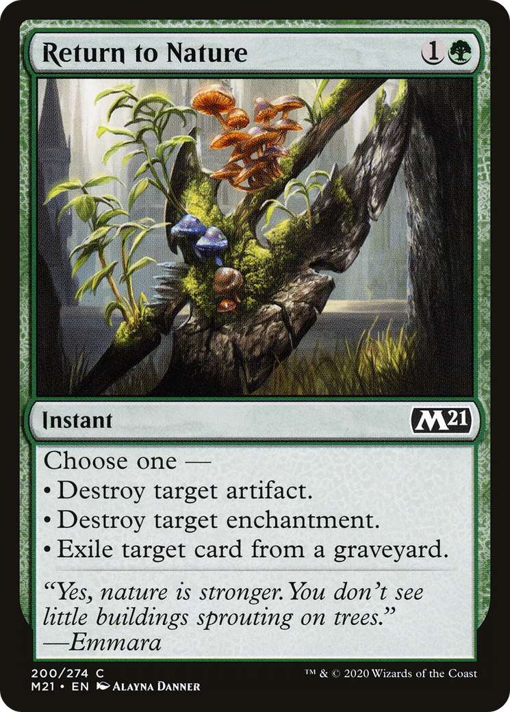 Return to Nature (M21-200) - Core Set 2021 Foil - Premium MTG Single from Wizards of the Coast - Just $0.25! Shop now at Game Crave Tournament Store