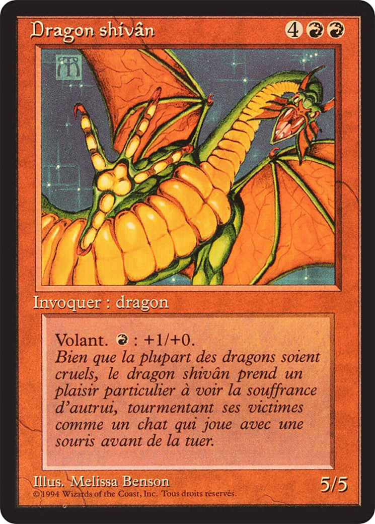 Shivan Dragon (FBB-177) - Foreign Black Border - Premium MTG Single from Wizards of the Coast - Just $24! Shop now at Game Crave Tournament Store