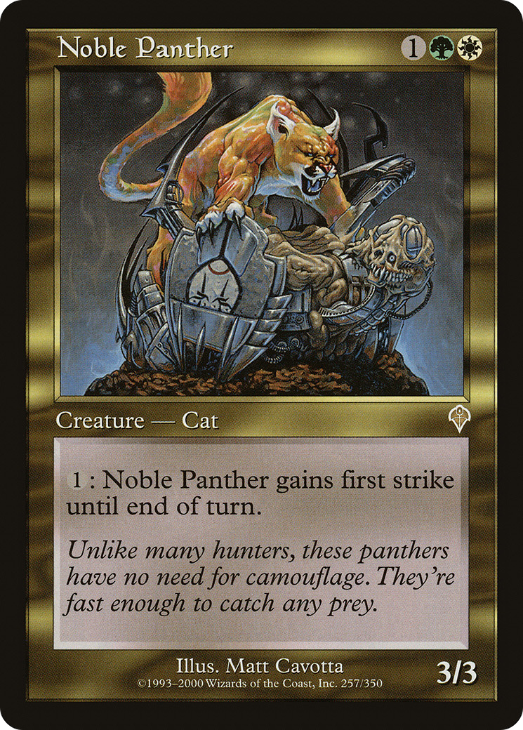 Noble Panther (INV-257) - Invasion Foil - Premium MTG Single from Wizards of the Coast - Just $1.57! Shop now at Game Crave Tournament Store