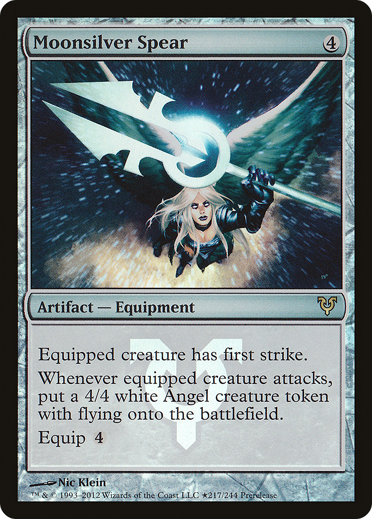 Moonsilver Spear (PAVR-217★) - Avacyn Restored Promos Foil - Premium MTG Single from Wizards of the Coast - Just $0.34! Shop now at Game Crave Tournament Store