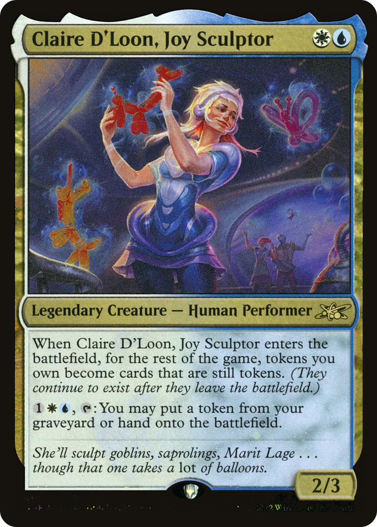 Claire D'Loon, Joy Sculptor (UNF-451) - Unfinity Foil - Premium MTG Single from Wizards of the Coast - Just $0.25! Shop now at Game Crave Tournament Store