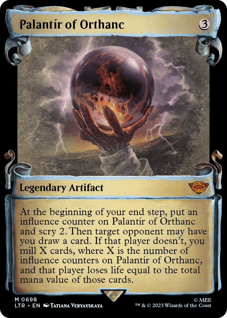 Palantír of Orthanc (LTR-698) - The Lord of the Rings: Tales of Middle-earth: (Showcase) Foil - Premium MTG Single from Wizards of the Coast - Just $14.78! Shop now at Game Crave Tournament Store